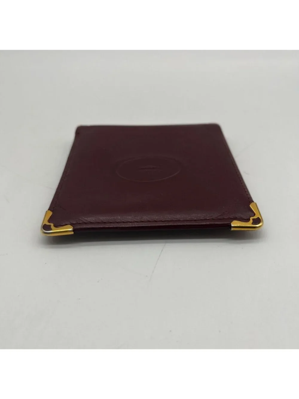 Cartier Vintage Burgundy Smooth Leather Bifold Wallet